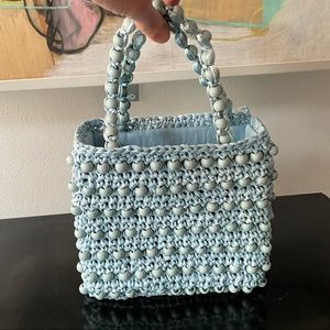 Urban Outfitters blue bead bag